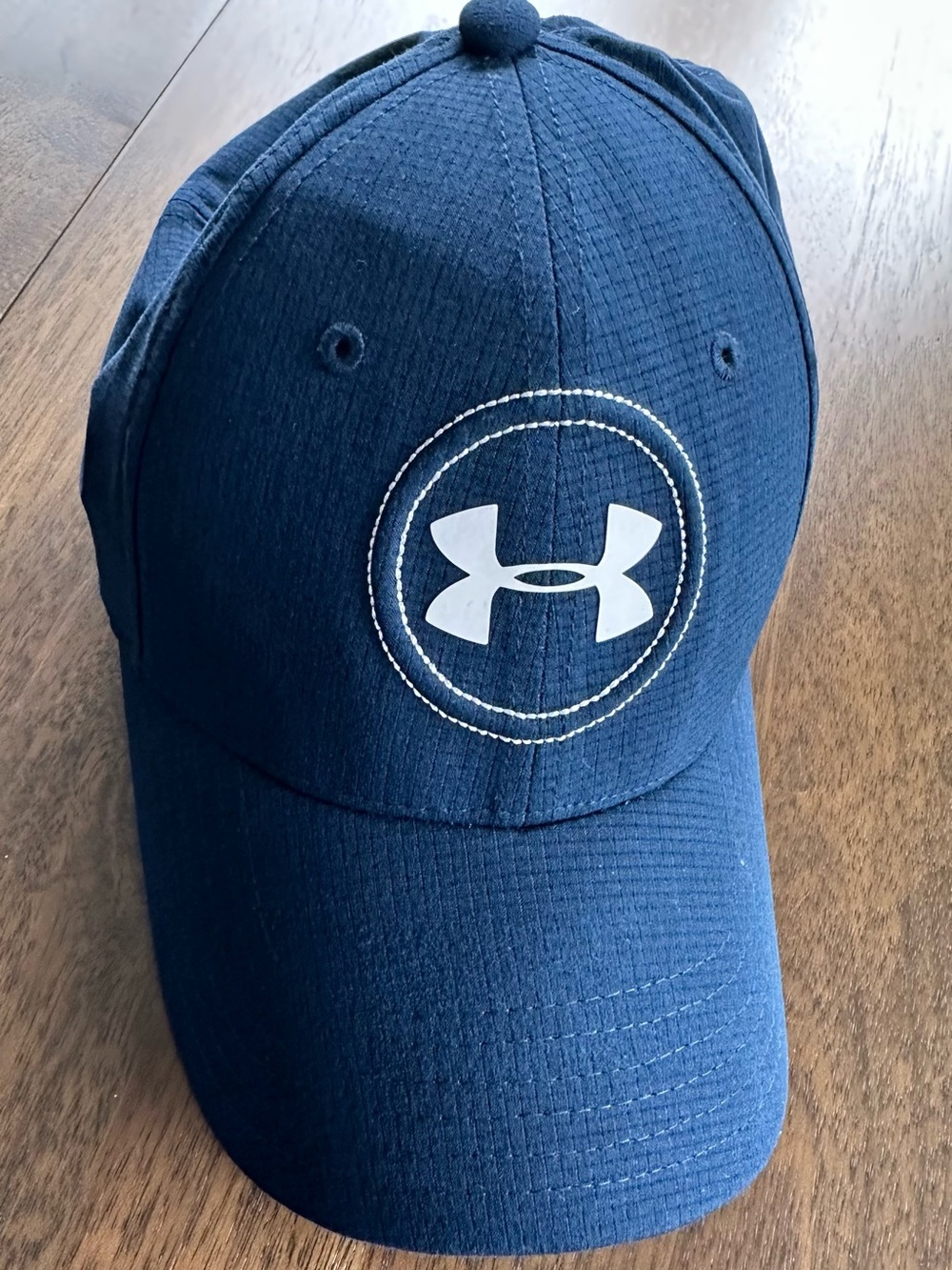 Under Armour Navy Blue Golf Cap with White Logo